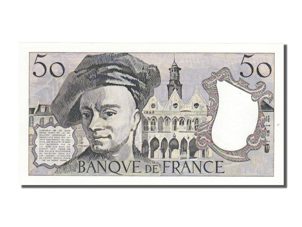 Banconote, Francia, 50 Francs, 50 F 1976-1992 ''Quentin de La Tour'', 1977, FDS