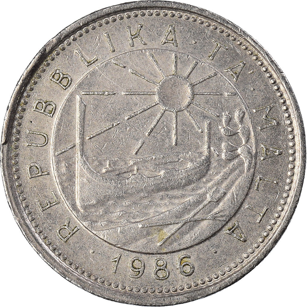 Munten, Malta, 10 Cents, 1986