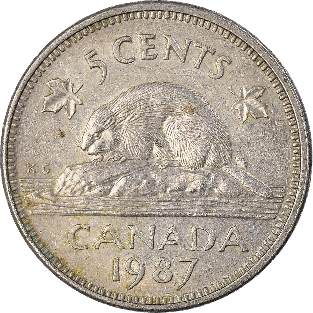 Moneda, Canadá, 5 Cents, 1987
