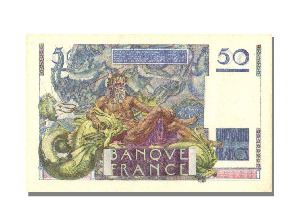 France, 50 Francs, 50 F 1946-1951 ''Le Verrier'', 1947, KM #127b, 1947-10-02,...