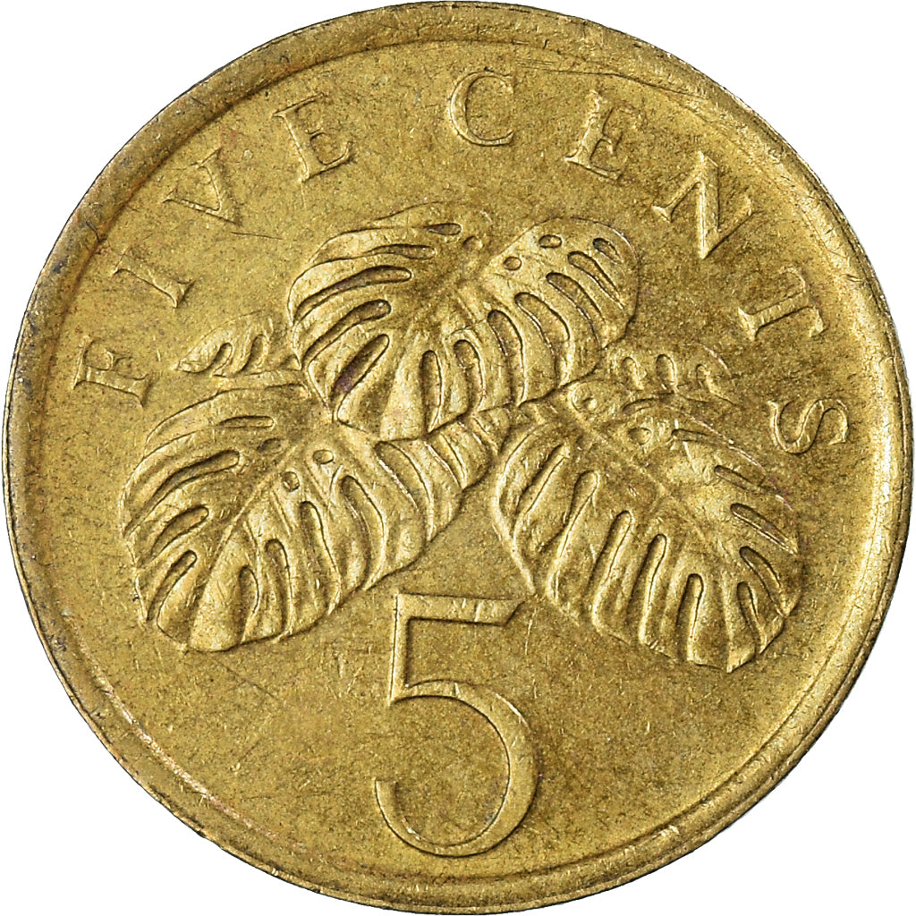 Monnaie, Singapour, 5 Cents, 1985