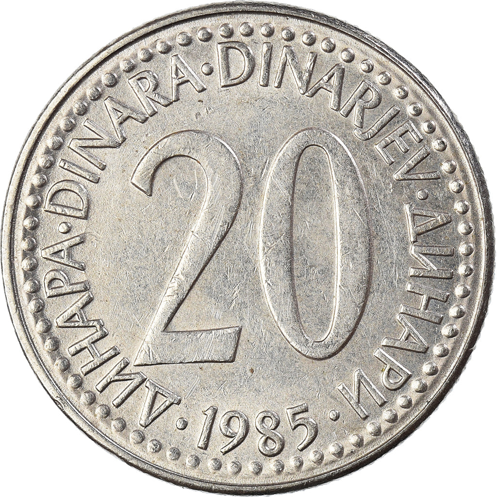 Coin, Yugoslavia, 20 Dinara, 1985