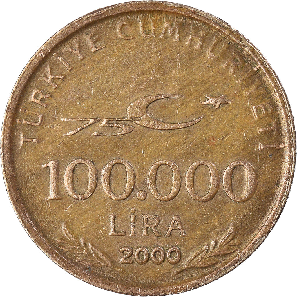 Monnaie, Turquie, 100000 Lira, 100 Bin Lira, 2000