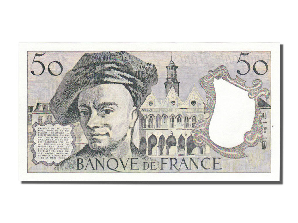 Banknot, Francja, 50 Francs, Quentin de La Tour, 1989, UNC(65-70)