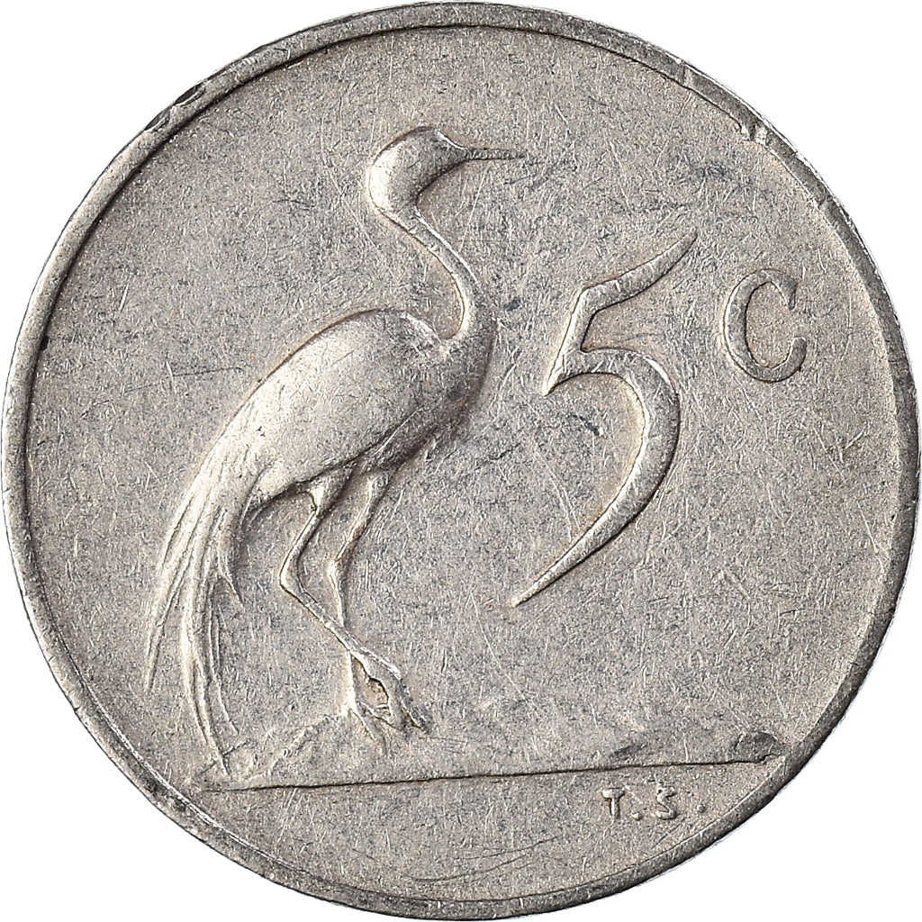 Monnaie, Afrique du Sud, 5 Cents, 1965