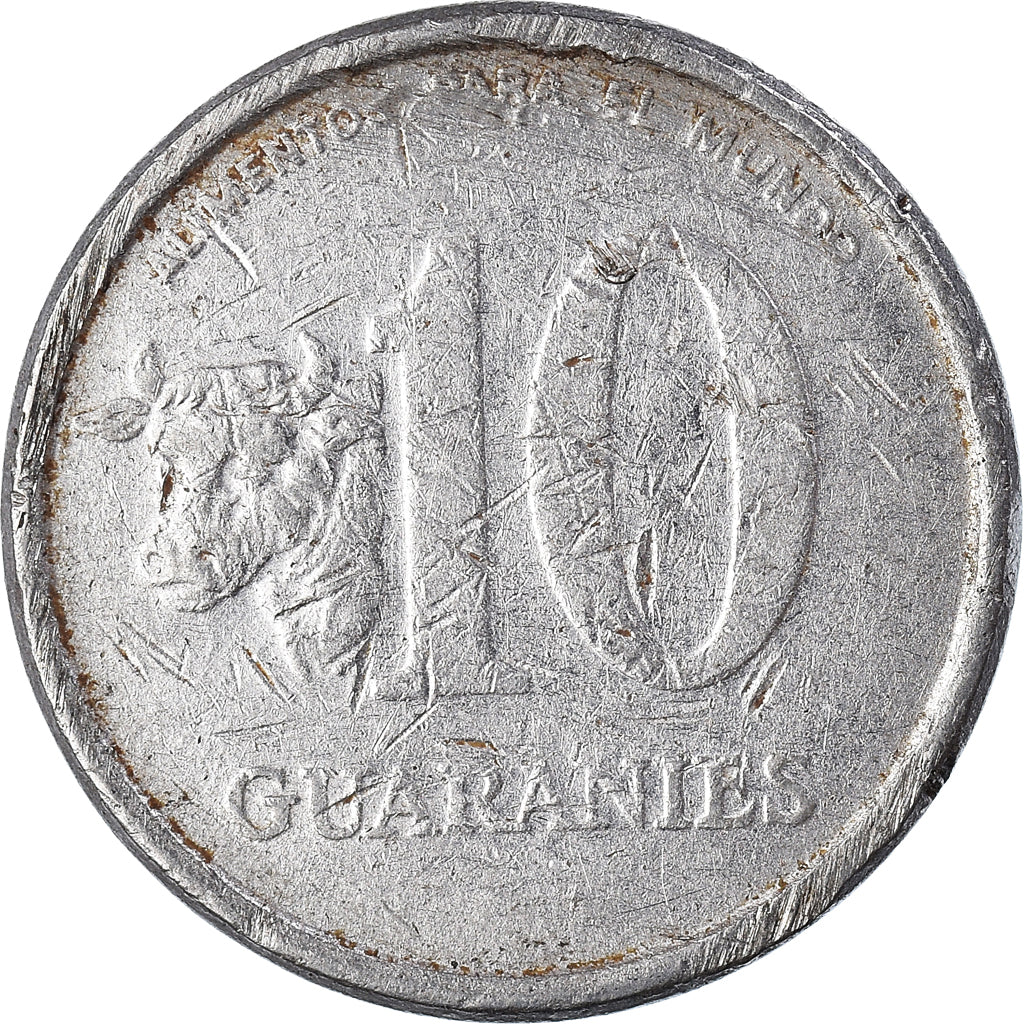 Coin, Paraguay, 10 Guaranies, 1980