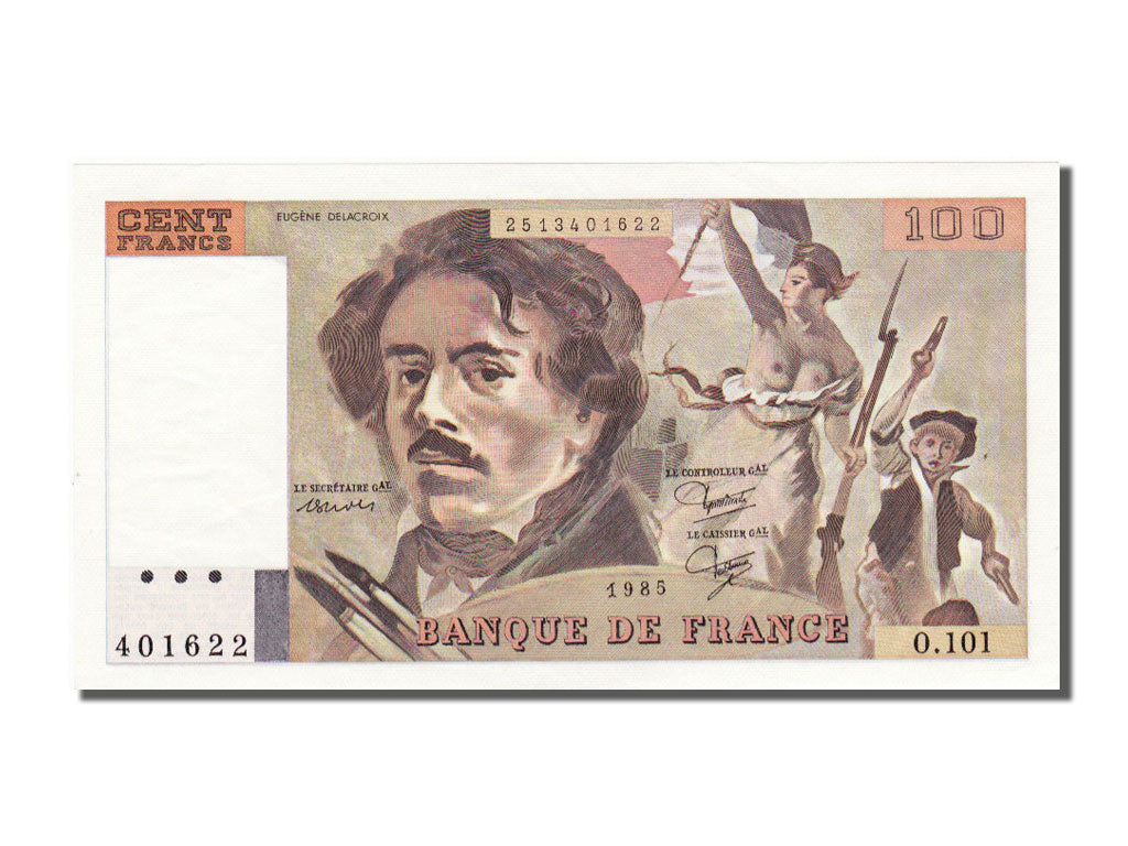 Banknote, France, 100 Francs, 100 F 1978-1995 ''Delacroix'', 1985, UNC(63)