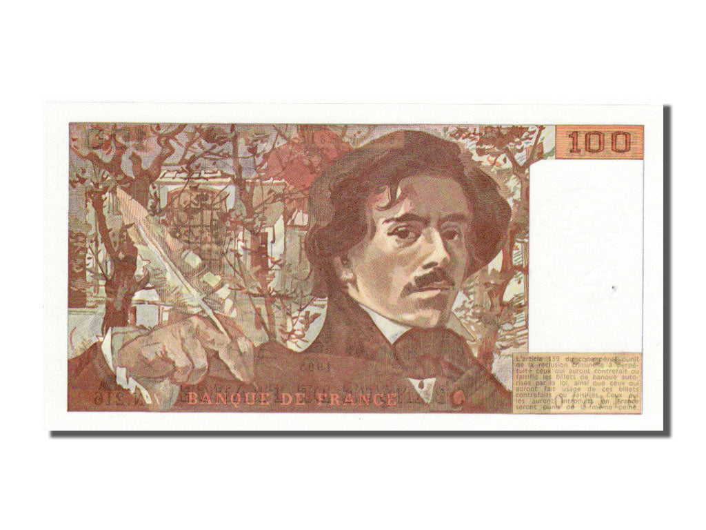 Banknote, France, 100 Francs, 100 F 1978-1995 ''Delacroix'', 1993, UNC(65-70)
