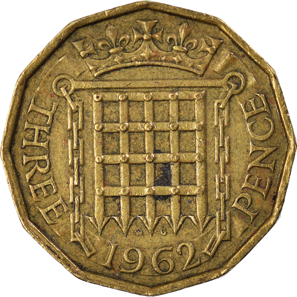 Monnaie, Grande-Bretagne, 3 Pence, 1962