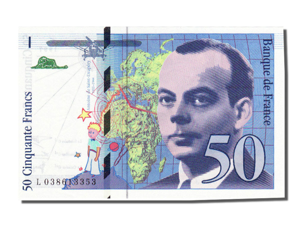 France, 50 Francs, 50 F 1992-1999 ''St Exupéry'', 1997, KM #157Ad, , L, Fayette 