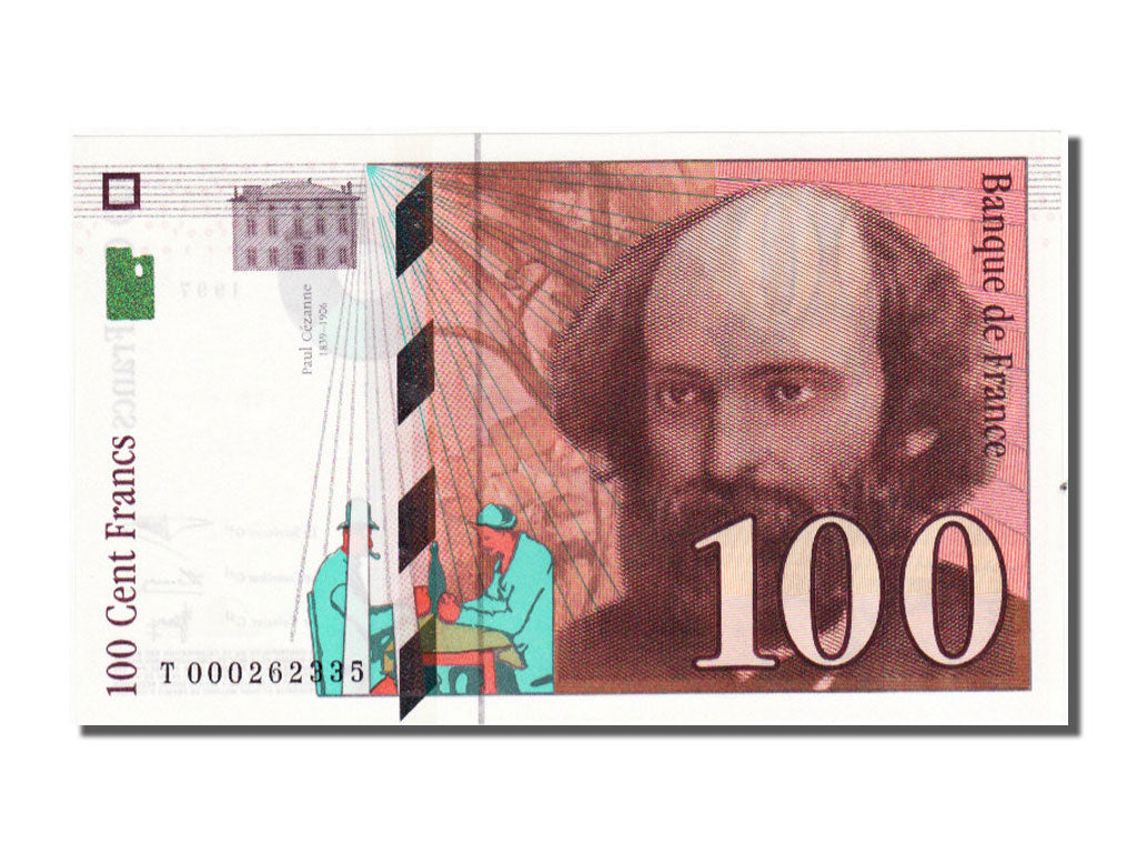 France, 100 Francs, 100 F 1997-1998 ''Cézanne'', 1997, KM #158a, UNC(65-70), T, 