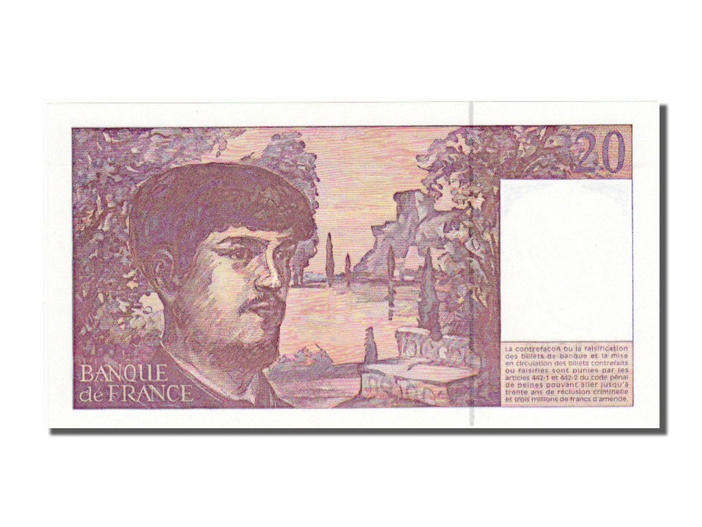 France, 20 Francs, 20 F 1980-1997 ''Debussy'', 1997, KM #151i, , L 052, Fayette.