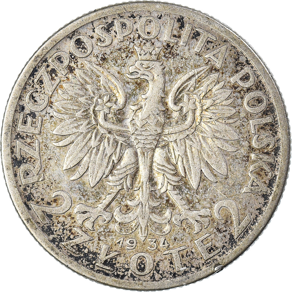 Moeda, Polónia, 2 Zlote, 1934
