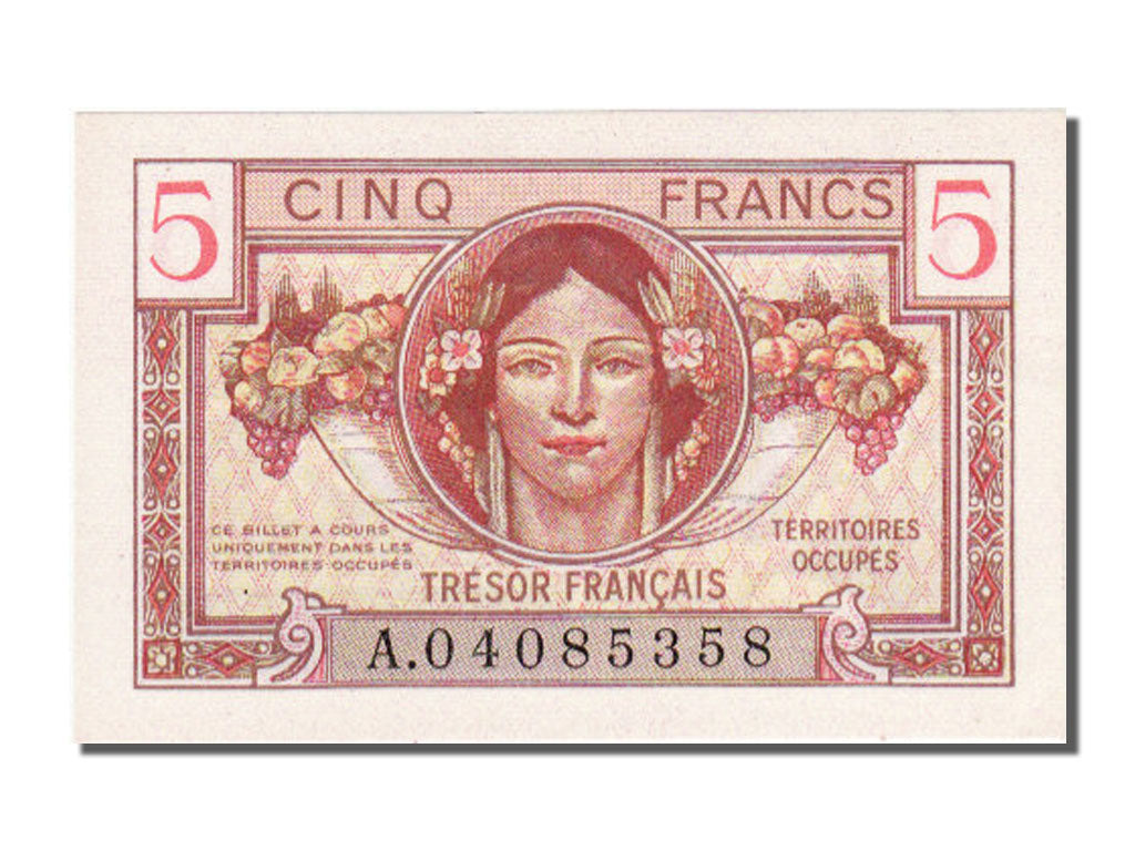 Francia, 10 Francs, 1947 French Treasury, 1947, KM:M7a, FDS, Fayette:VF 29.1