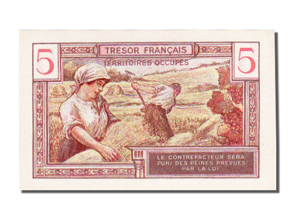 Francia, 10 Francs, 1947 French Treasury, 1947, KM:M7a, FDS, Fayette:VF 29.1