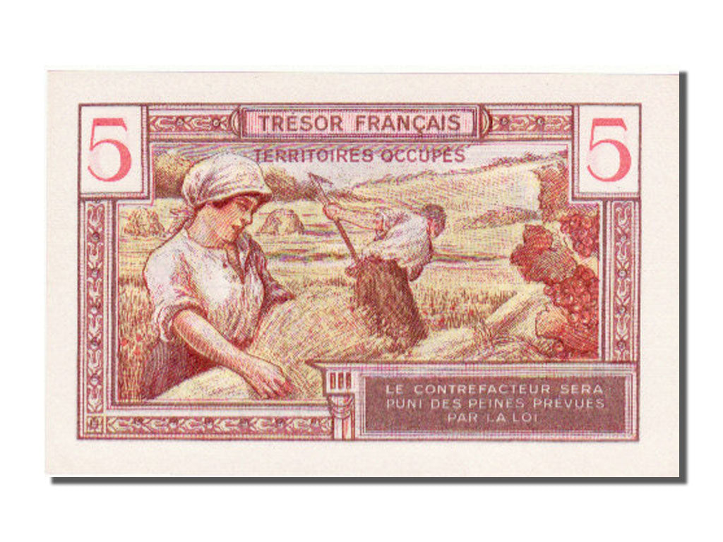 France, 5 Francs, 1944 Flag/France, 1947, KM #115a, UNC(65-70), A, Fayette #VF..