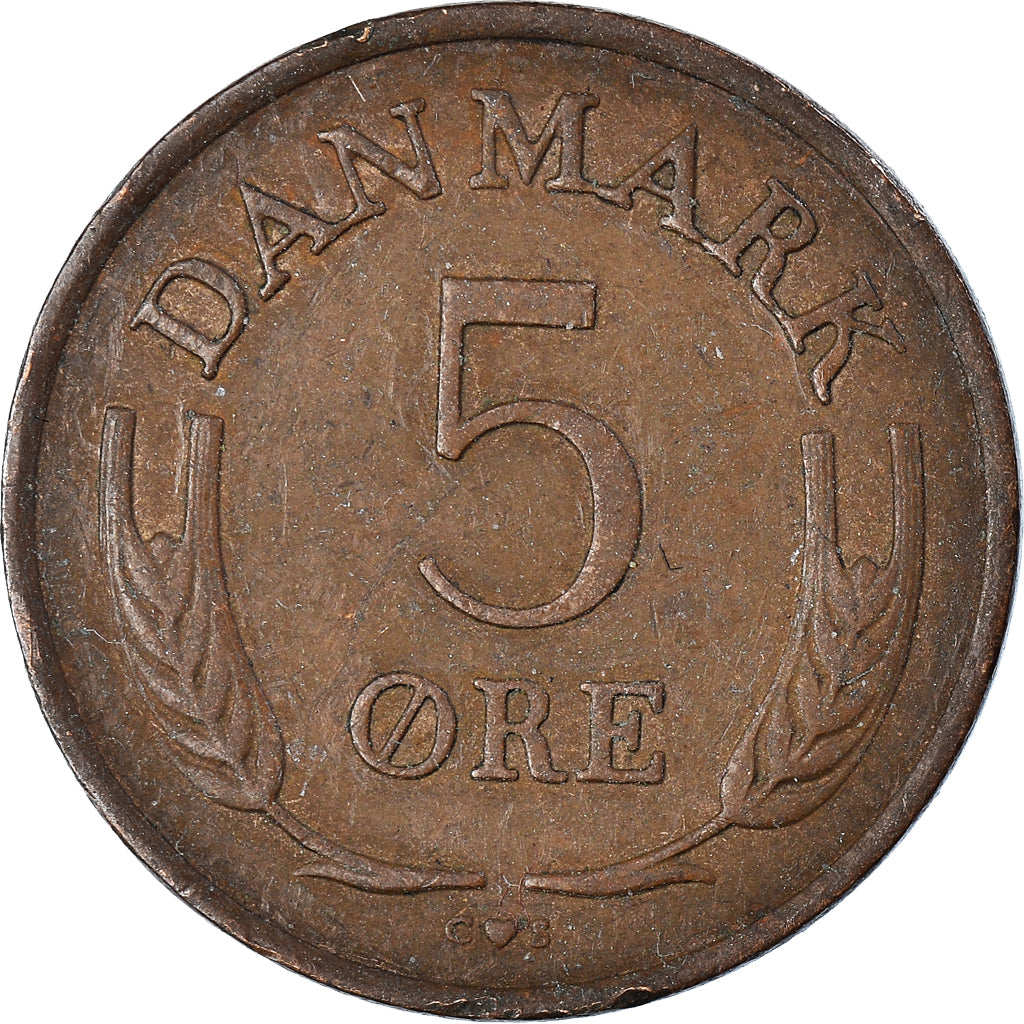 Moneta, Danimarca, 5 Öre, 1964