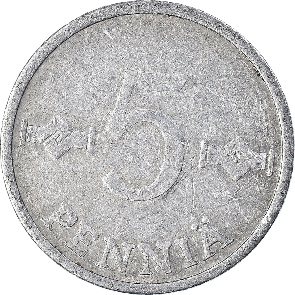 Moneda, Finlandia, 5 Pennia, 1979