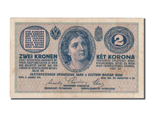 Austria, 2 Kronen, 1914, KM #17b, 1914-08-05, AU(55-58), C 163342
