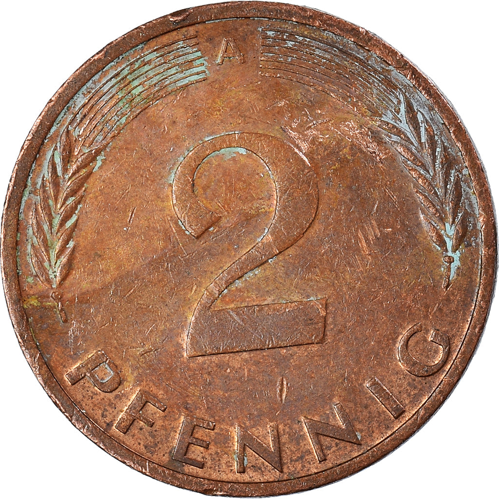 Moeda, ALEMANHA - REPÚBLICA FEDERAL, 2 Pfennig, 1992
