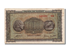 Greece, 100,000 Drachmai, 1944, KM #125b, 1944-01-21, EF(40-45), EB