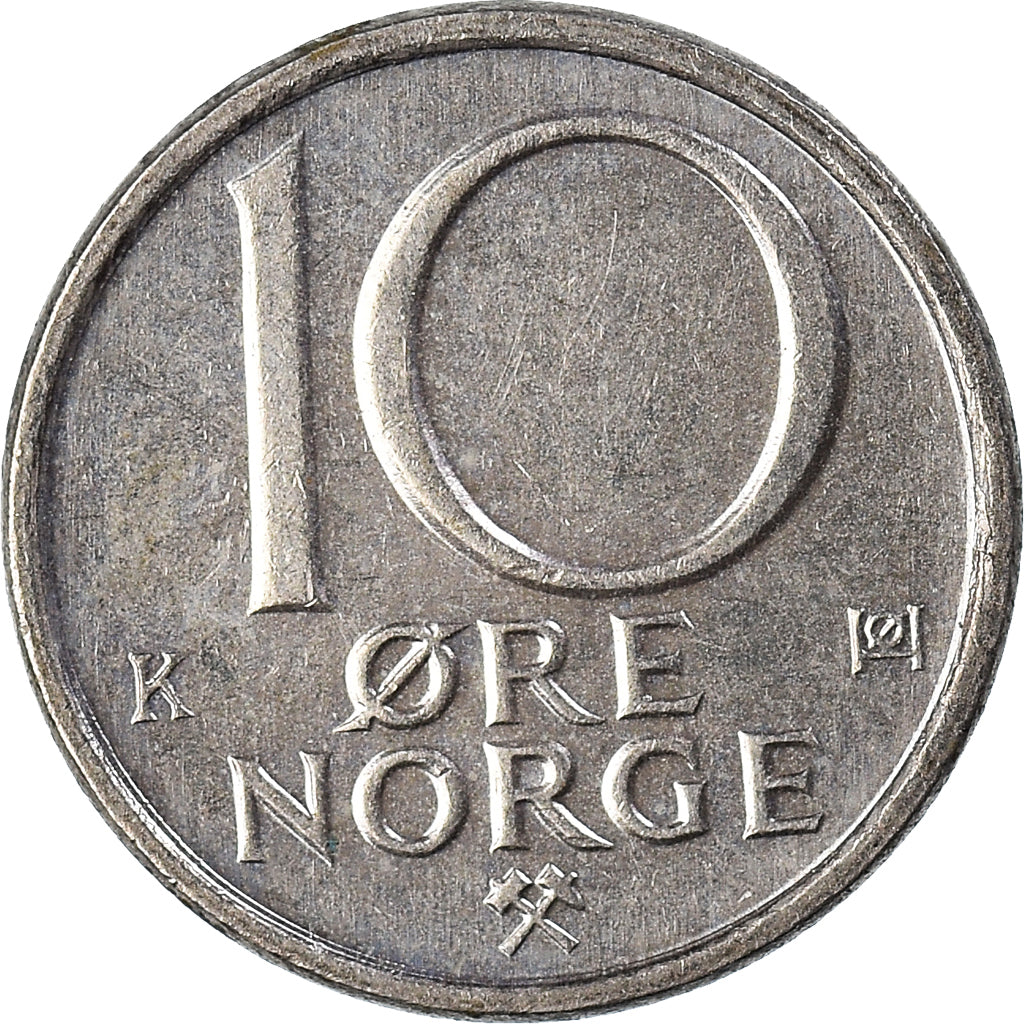 Moneda, Noruega, 10 Öre, 1985