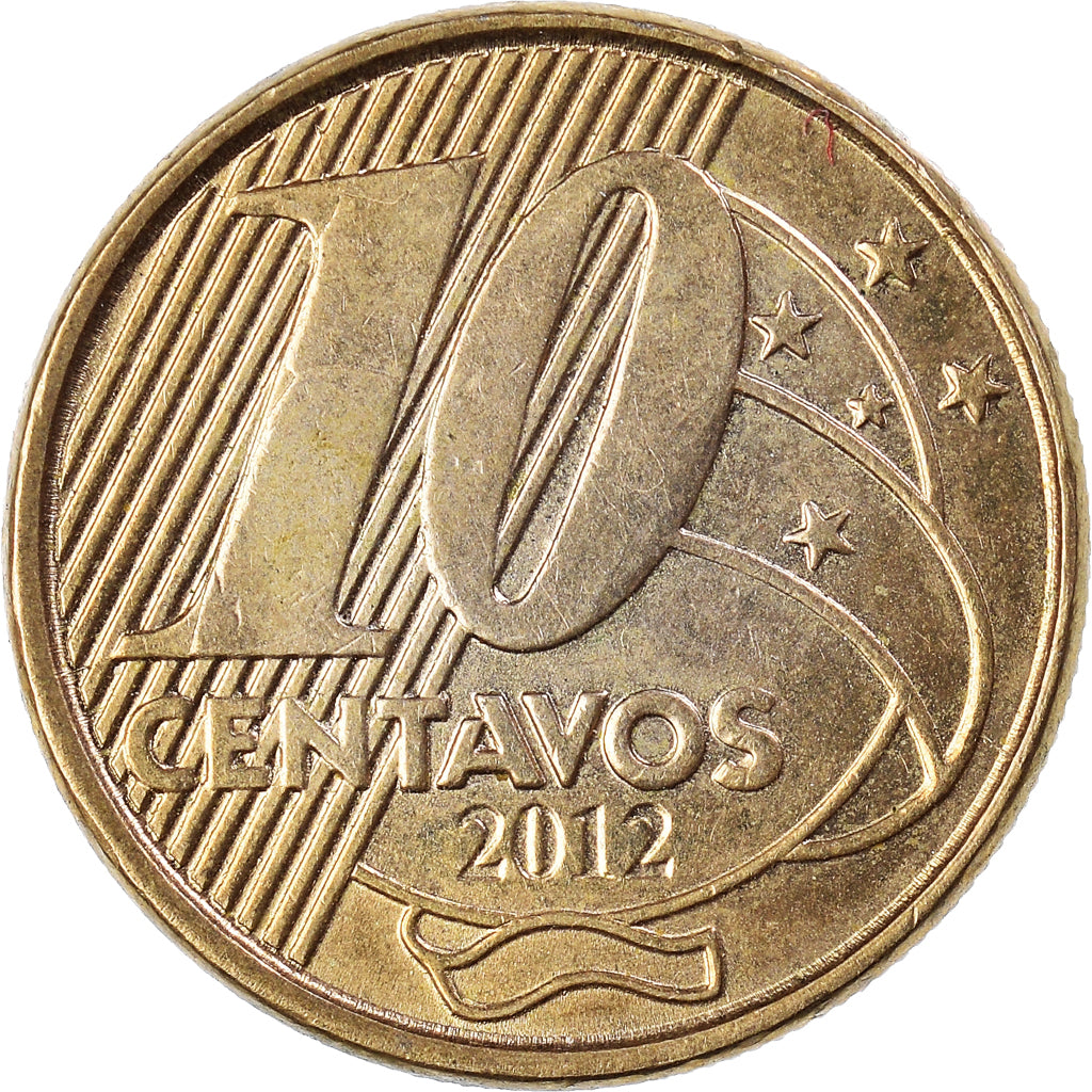 Coin, Brazil, 10 Centavos, 2012