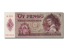Hungary, 5 Pengö, 1939, KM #106, 1939-10-25, AU(55-58), A 024