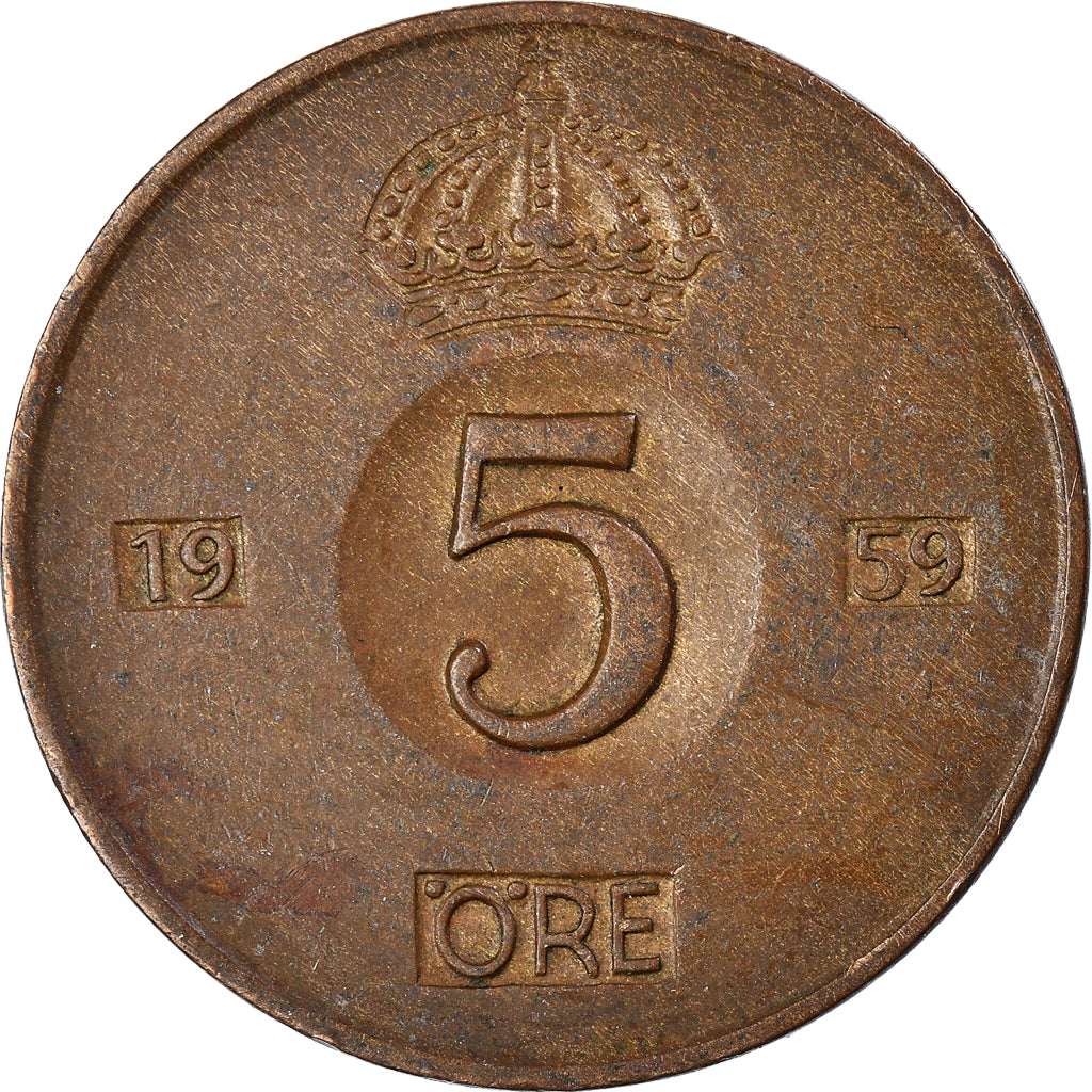 Coin, Sweden, 5 Öre, 1959