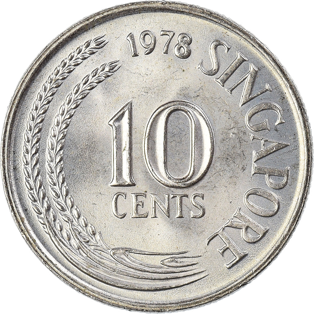 Monnaie, Singapour, 10 Cents, 1978