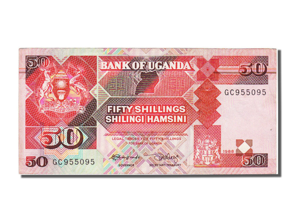 Uganda, 50 Shillings, 1988, KM #30b, UNC(63), GC 955095