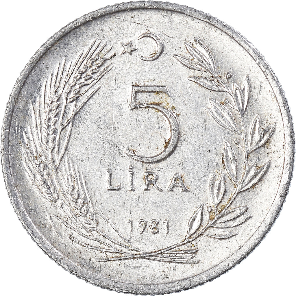 Moneta, Turchia, 5 Lira, 1981