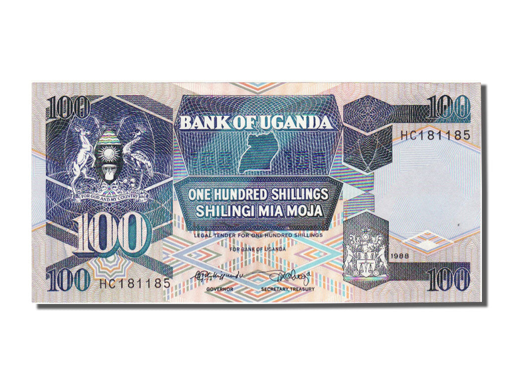 Uganda, 100 Shillings, 1988, KM #31b, UNC(65-70), HC 181185