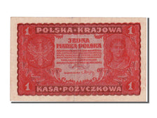 Poland, 1 Marka, 1919, KM #23, 1919-08-23, AU(55-58), BW