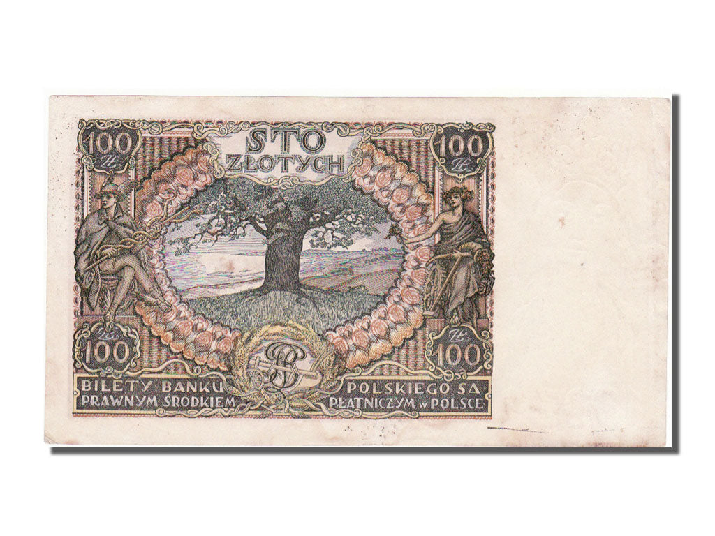 Poland, 100 Zlotych, 1934, KM #75a, 1934-11-09, AU(55-58), BW