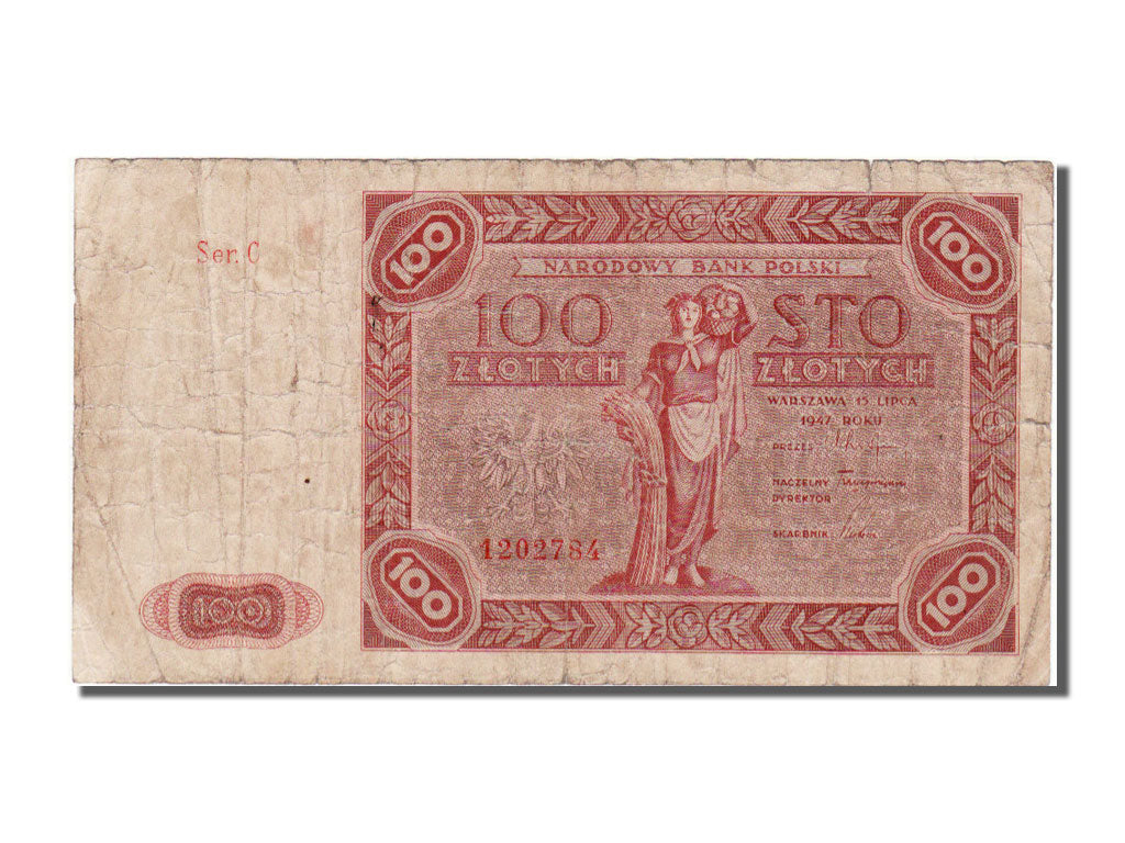 Poland, 100 Zlotych, 1947, KM #131a, 1947-07-15, F(12-15), 1202784