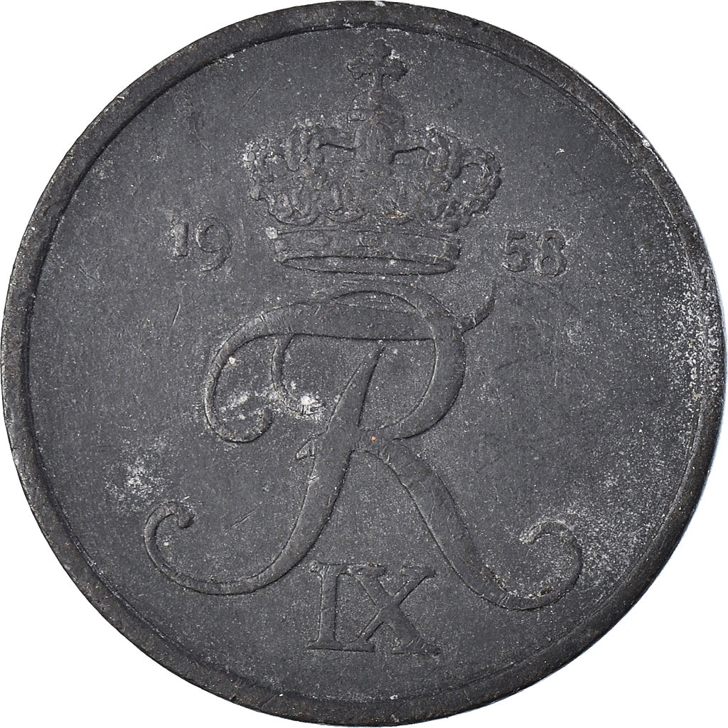 Munten, Denemarken, 2 Öre, 1958