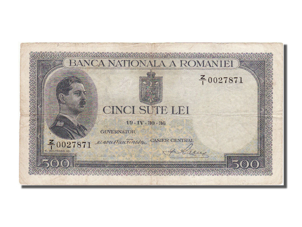 Romania, 500 Lei, 1936, KM #42a, 1936-04-30, EF(40-45), Z1