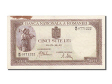 Romania, 500 Lei, 1942, KM #51a, 1942-04-20, VF(20-25), W10