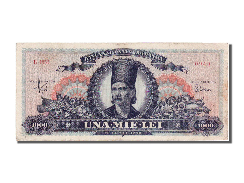 Romania, 1000 Lei, 1948, KM #85a, 1948-06-18, EF(40-45), B1853