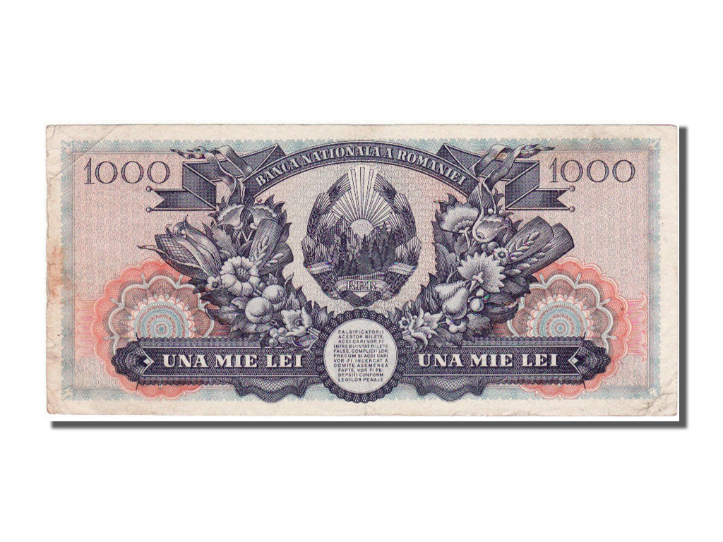 Romania, 1000 Lei, 1948, KM #85a, 1948-06-18, EF(40-45), B1853