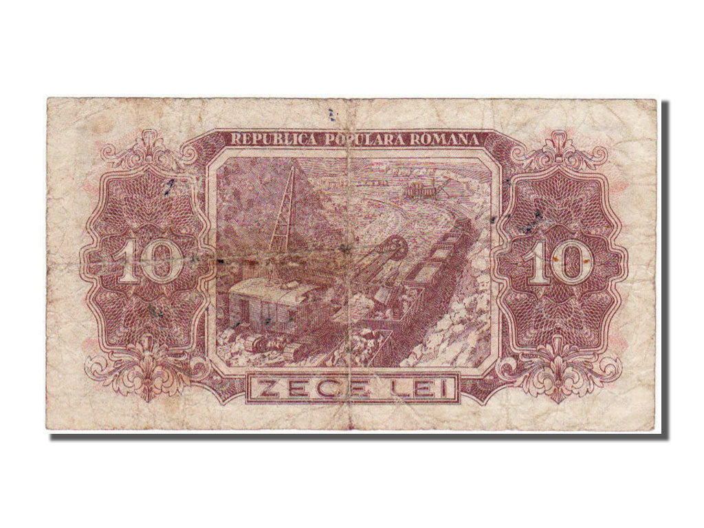 Romania, 10 Lei, 1952, KM #88b, VF(20-25), D 17
