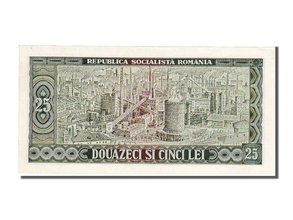 Geldschein, Rumänien, 25 Lei, 1966, UNZ