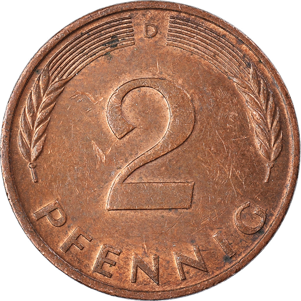 Coin, GERMANY - FEDERAL REPUBLIC, 2 Pfennig, 1986