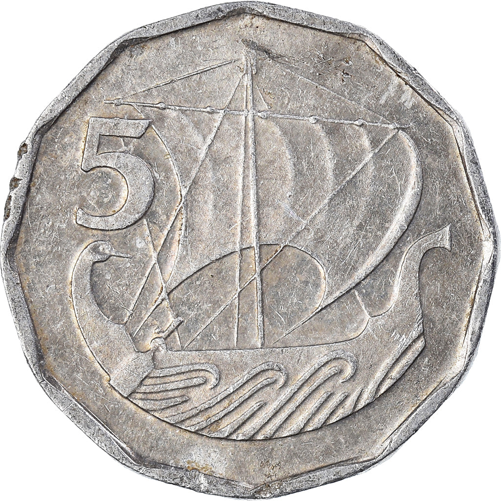 Munten, Cyprus, 5 Mils, 1982