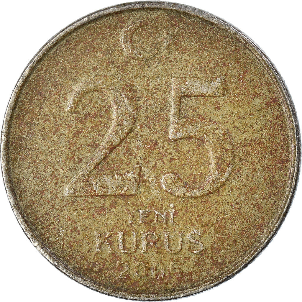 Moneda, Turquía, 25 New Kurus, 2006