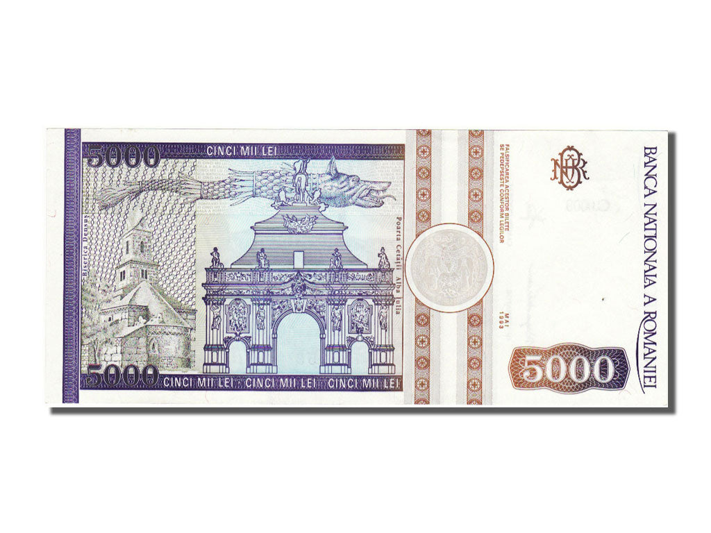 Banknote, Romania, 5000 Lei, 1993, 1993-05-01, UNC(65-70)