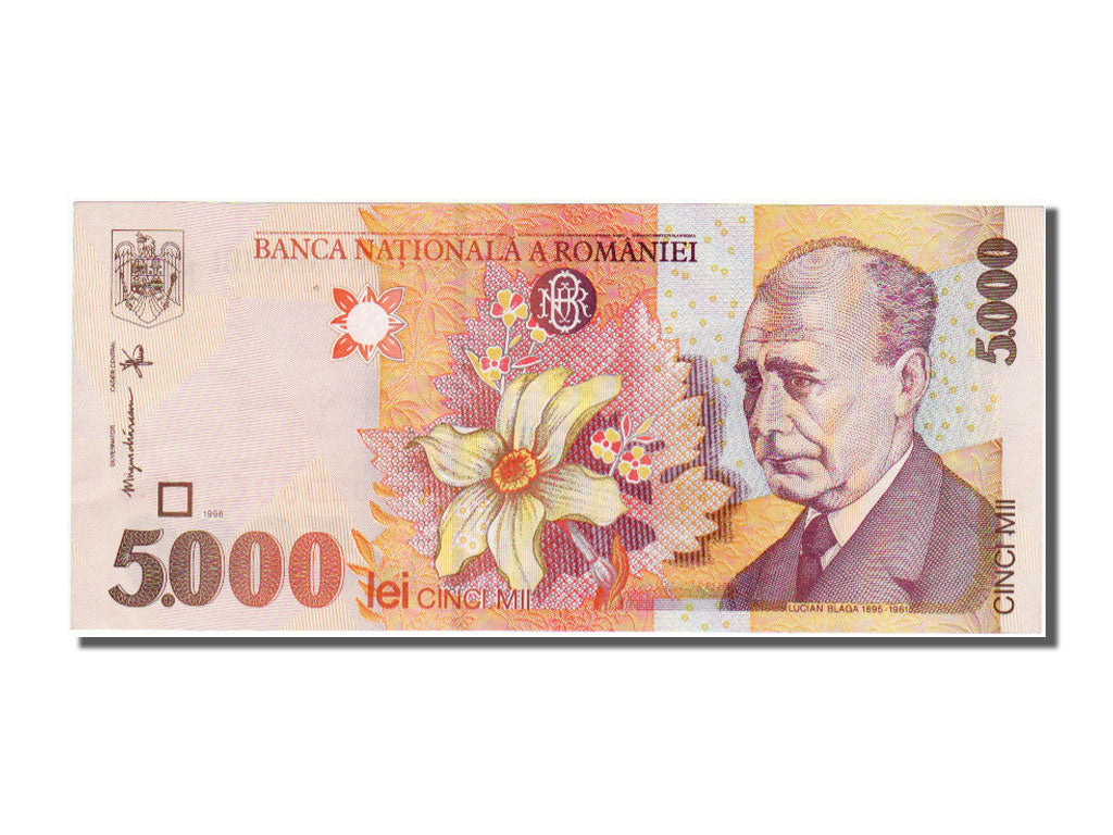 Romania, 5000 Lei, 1998, KM #107a, UNC(60-62), 002D