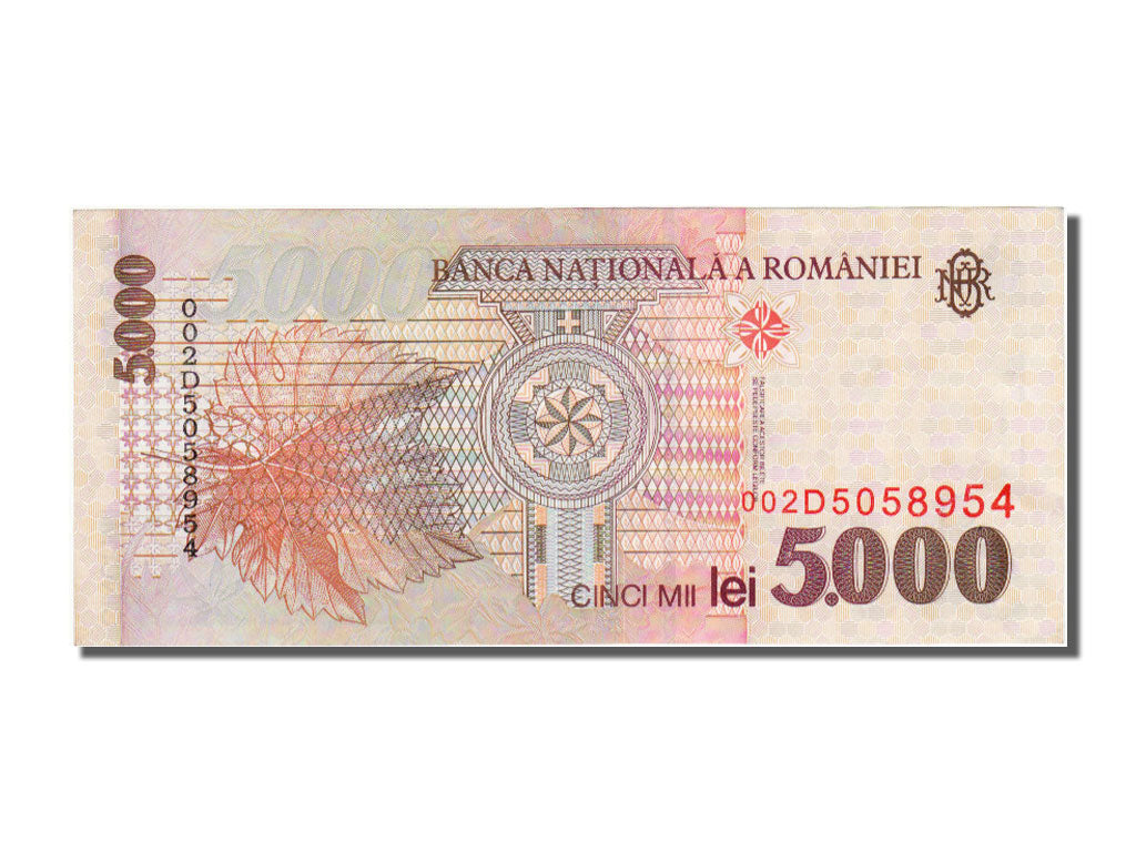 Romania, 5000 Lei, 1998, KM #107a, UNC(60-62), 002D