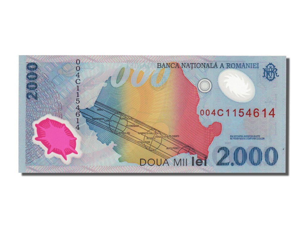 Romania, 2000 Lei, 1999, KM #111a, UNC(65-70), 006D